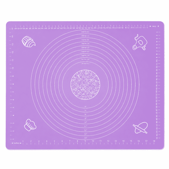 Silicone Pastry Mat with Measurements, Nonstick Rolling Dough Mat for Baking, Reusable Kneading Board for Pie, Bread and Cookies, Blue, 15.75 x 19.68 in