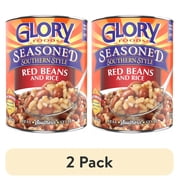 (2 pack) Glory Foods Seasoned Southern Style Red Beans and Rice, 15 oz., Can