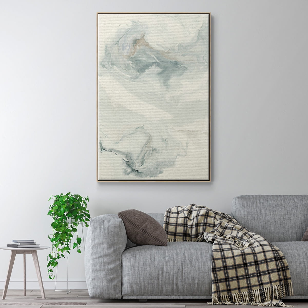 Untitled Framed Premium Gallery Wrapped Canvas - Ready to Hang - 25 x 37 - Natural Wood Floating Frame
