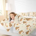 thumbnail image 4 of Manfei Kawaii Capybara Print 7 Pieces Full Size Bedding Sets,Pretty Monogrammed B Full Size Bed in a Bag,Yellow,Polkadot Reversible, 4 of 7