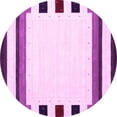 thumbnail image 1 of Ahgly Company Indoor Round Solid Pink Modern Area Rugs, 8' Round, 1 of 4
