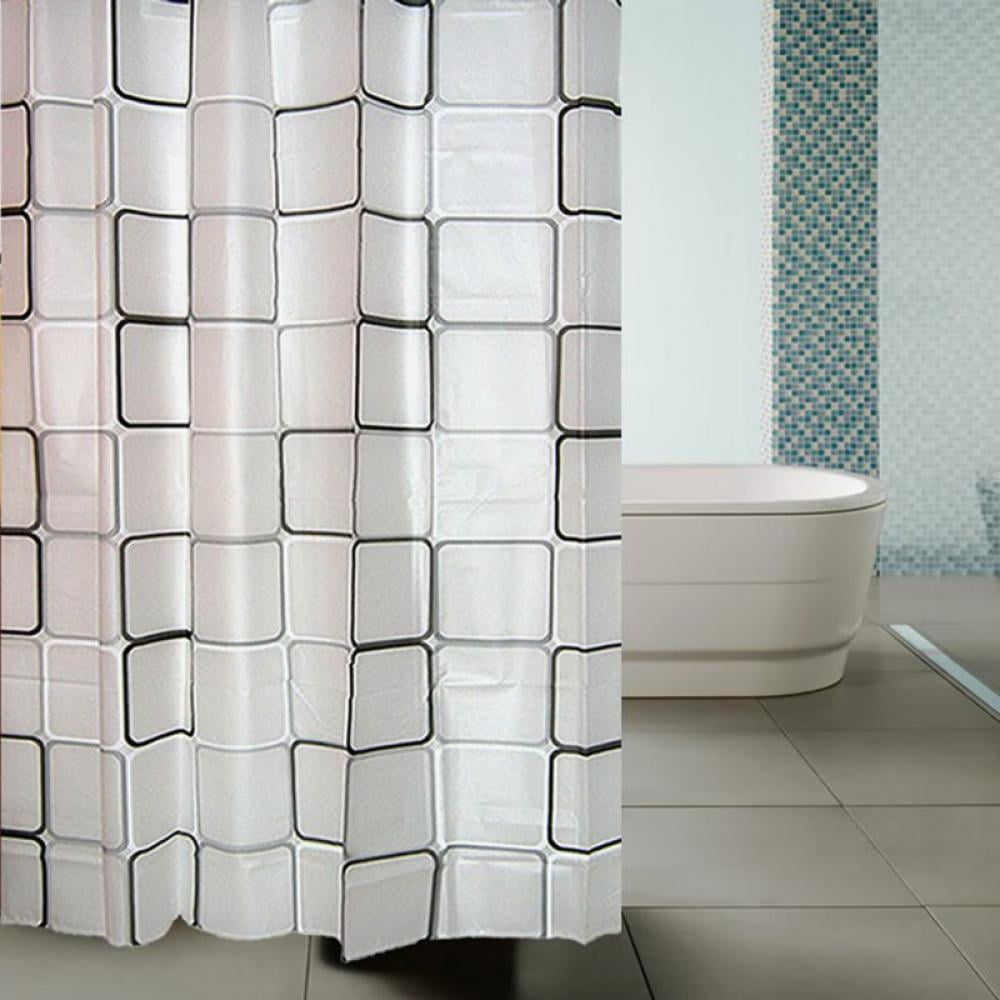 GOODLY Waterproof Sea Shell Shower Curtain Set with 12 Hooks Rings, Bath Curtain Bathroom Home Decor,71 x 79 inch