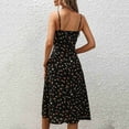 thumbnail image 5 of JAKANYQ Women Dress Sexy Polka Dot Split Floral Spaghetti Strap Lace Slim Waist Dress Ladies Cute Swing Flowy Vacation Chic Bohemian Summer Sundress, 5 of 5