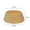 thumbnail image 3 of Christmas Tree Collars 23.6 Inch Sequin Tree Skirt Glitter Xmas Tree Ring Double-layer Velvet Tree Skirt Collar Tree Base Cover For Christmas Hallow, 3 of 5