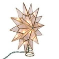 thumbnail image 2 of Kurt Adler 10-Light Capiz Double Tip Star With Center Gem Treetop, 2 of 5