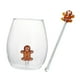 thumbnail image 5 of Vaso de Cristal Latte Agua Té Café Borosilicato Jengibre con Agitador para Regalar en Navidad Decoración de Cocina Uso Personal 400ml, 5 of 9