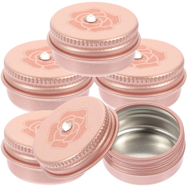 BRIGHTFUFU 5 piezas Portes portátiles Bálsulas Lip Balas Multifunción Tornillo de tornillo Cajas de crema para el hogar suministro para el hogar