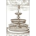 thumbnail image 2 of Vision Studio 22x32 White Modern Wood Framed Museum Art Print Titled - Courtyard Fountain I, 2 of 4
