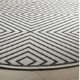 thumbnail image 3 of Safavieh Linden Amelia Geometric Indoor/Outdoor Area Rug, Light Gray/Charcoal, 6'7" x 6'7" Round, 3 of 8