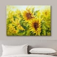 thumbnail image 3 of wall26 Canvas Prints Wall Art - Sunflowers in Oil Painting Style | Modern Wall Decor/Home Decoration Stretched Gallery Canvas Wrap Giclee Print &amp; Ready to Hang - 24" x 36", 3 of 7