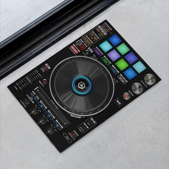 Dj Turntable Mats for Front Door Entry Front Porch Doormat Non-Slip Carpet Rugs Floor Mat Decorative for Home Bathroom Kitchen Indoor 20x32 Inch
