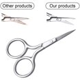 thumbnail image 6 of WSNIJFU 3 Pairs Nose Hair Scissors Facial Hair Scissors Small Scissors Stainless Steel Straight Tip Scissor for Eyebrows, Nose, Moustache, Beard (Silver), 6 of 7