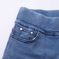 thumbnail image 4 of Women's Sweatpant Jeans, High Waisted Wide Leg Pull On Pants, Stretchy Straight Leg Denim Pants, Casual Joggers That Look Like Jeans for Lounge, Daily Wear and Outfits-Light Blue, 4 of 9