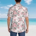 thumbnail image 6 of Goofa Rose Flowers Hawaiian Shirt for Men, Unisex Summer Beach Casual Short Sleeve Button Down Shirts,Aloha Tropical Floral print shirt-Large, 6 of 9