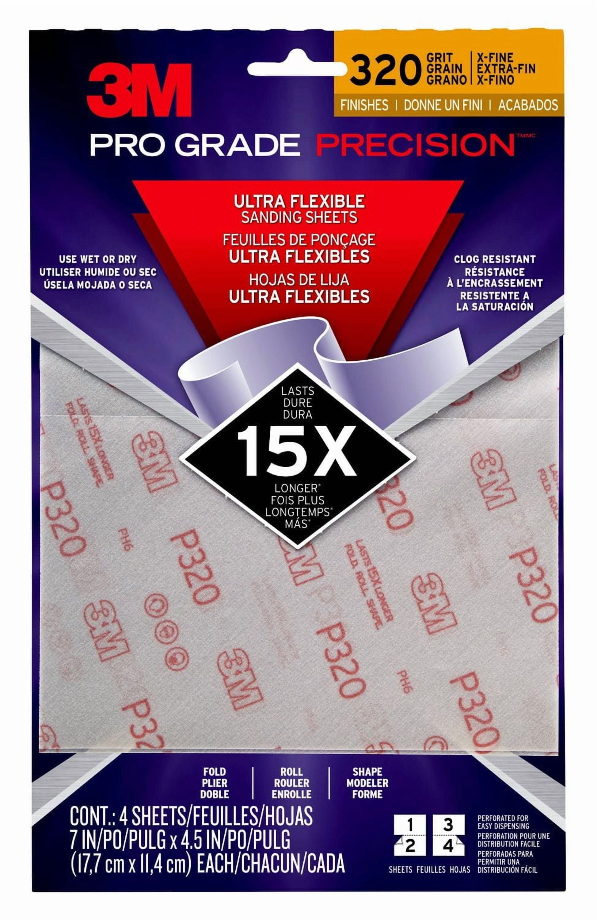 Feuille de ponçage ultra flexible Pro Grade Precision 3M 3M 28320PGT-UF4