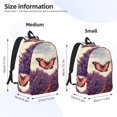 thumbnail image 3 of Lsque Butterfly Over Lavender Pattern Canvas Daypack, Durable Backpack, High-quality Versatile Backpack,Vintage Compact Backpack-Medium, 3 of 6