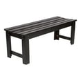 thumbnail image 3 of Shine Company 48" Cedar Wood Backless Patio Porch Garden Bench in Black, 3 of 3