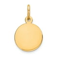thumbnail image 1 of 14k Plain .013 Gauge Circular Engravable Disc Charm in 14k Yellow Gold, 1 of 2