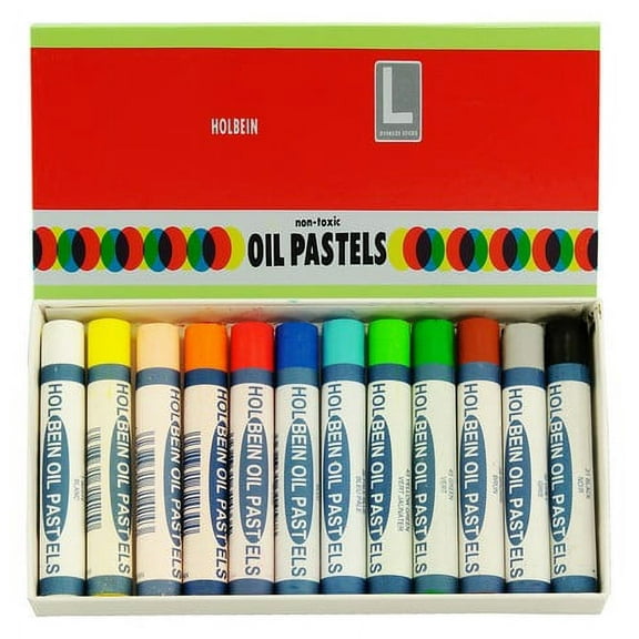 Holbein Academic Oil Pastel Set - Assorted Colors, Set of 12