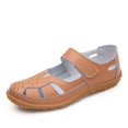 thumbnail image 5 of Sandalias de verano para mujer, zapatos con agujeros de talla grande, zapatos de cuero para mamá, zapatos de mujer de una sola capa, zapatos blancos transpirables para enfermera, 5 of 5