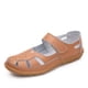 thumbnail image 5 of Sandalias de verano para mujer, zapatos con agujeros de talla grande, zapatos de cuero para mamá, zapatos de mujer de una sola capa, zapatos blancos transpirables para enfermera, 5 of 5