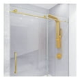 thumbnail image 6 of Madam Series 76 in. x 50-54 in. Frameless Sliding Shower Door in Brushed Gold with 3/8" (10mm) Tempered Clear Glass, 6 of 10