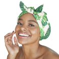 thumbnail image 4 of Kitsch Cleanse Ritual Reusable Plastic Shower Cap, One Size, Palm Leaves (10 Pack), 4 of 16
