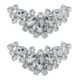 thumbnail image 3 of Elegant Crystal Shoe Clips with Rhinestone Flowers for DIY Use Silver alloy 1 Pair, 3 of 10