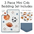 thumbnail image 2 of Sweet Jojo Designs Watercolor Sports Theme Boy Mini Crib Bedding Set 3 Piece, 2 of 6