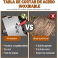 thumbnail image 3 of 3 Piezas Tabla Para Picar Acero Inoxidable, Titanium Cutting Board, Tablas Para Picar Cocina Antideslizante, Tablas de Cortar de Titanio 100% Puro de Doble Cara, Resistente Duradero, 3 of 4