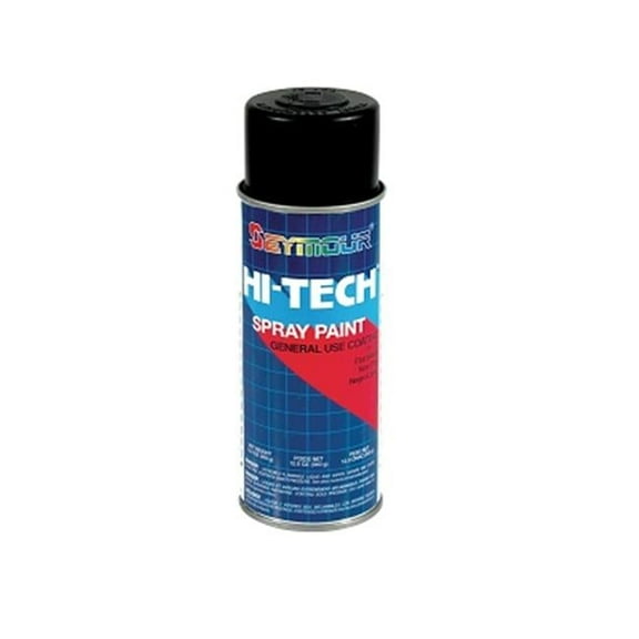 Hi Tech Enamel Spray Paint, Flat Black - Case of 6