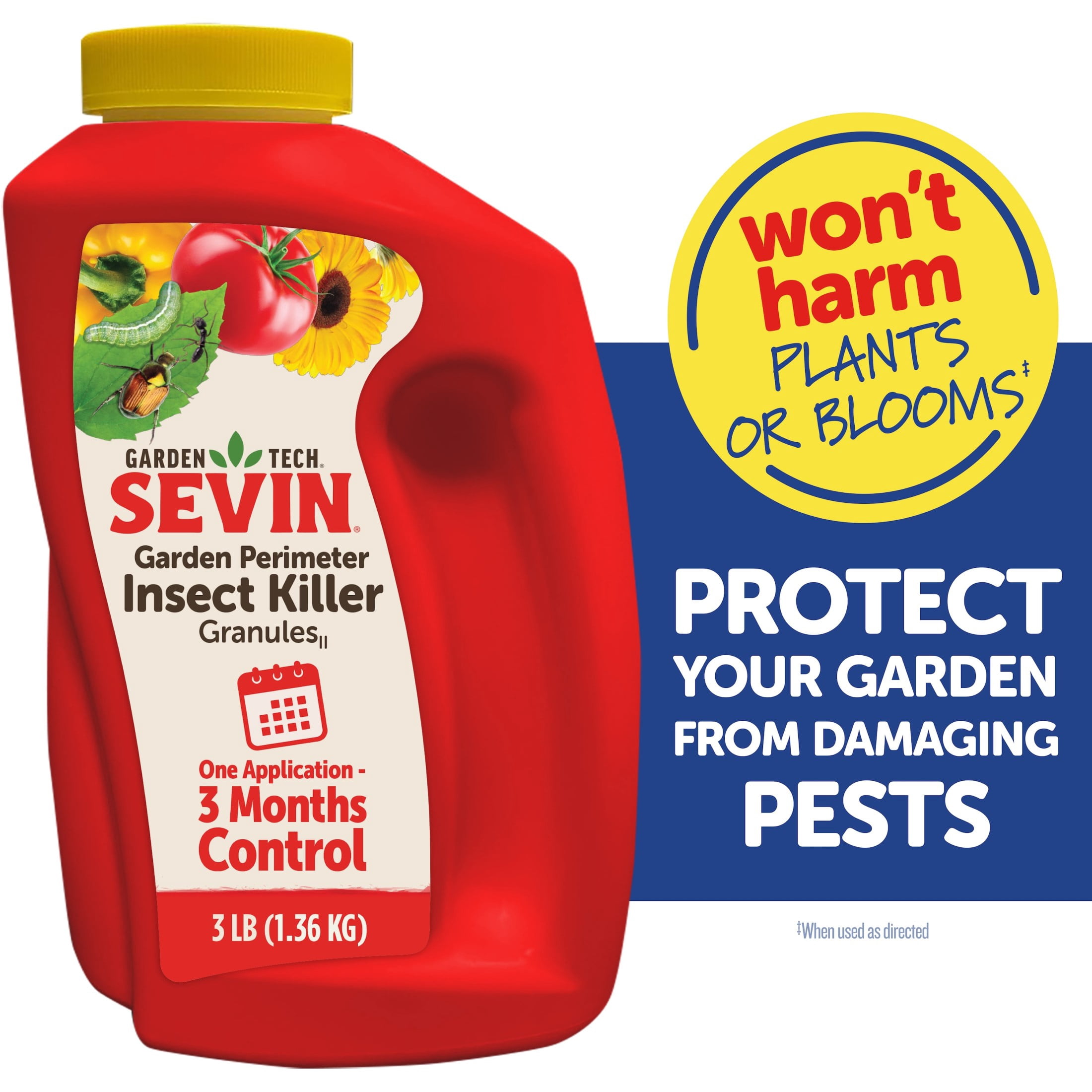 Sevin, Garden Perimeter Insect Killer Granules, 3lb, Kills 100+