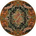 thumbnail image 1 of Ahgly Company Indoor Round Traditional Red Medallion Area Rugs, 3' Round, 1 of 6