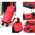 thumbnail image 2 of Bolsa de compras mejorada con ruedas, bolsas portátiles con ruedas, carrito de comestibles, utilidad de tracción manual con correas de mano, compras plegables, 2 of 5