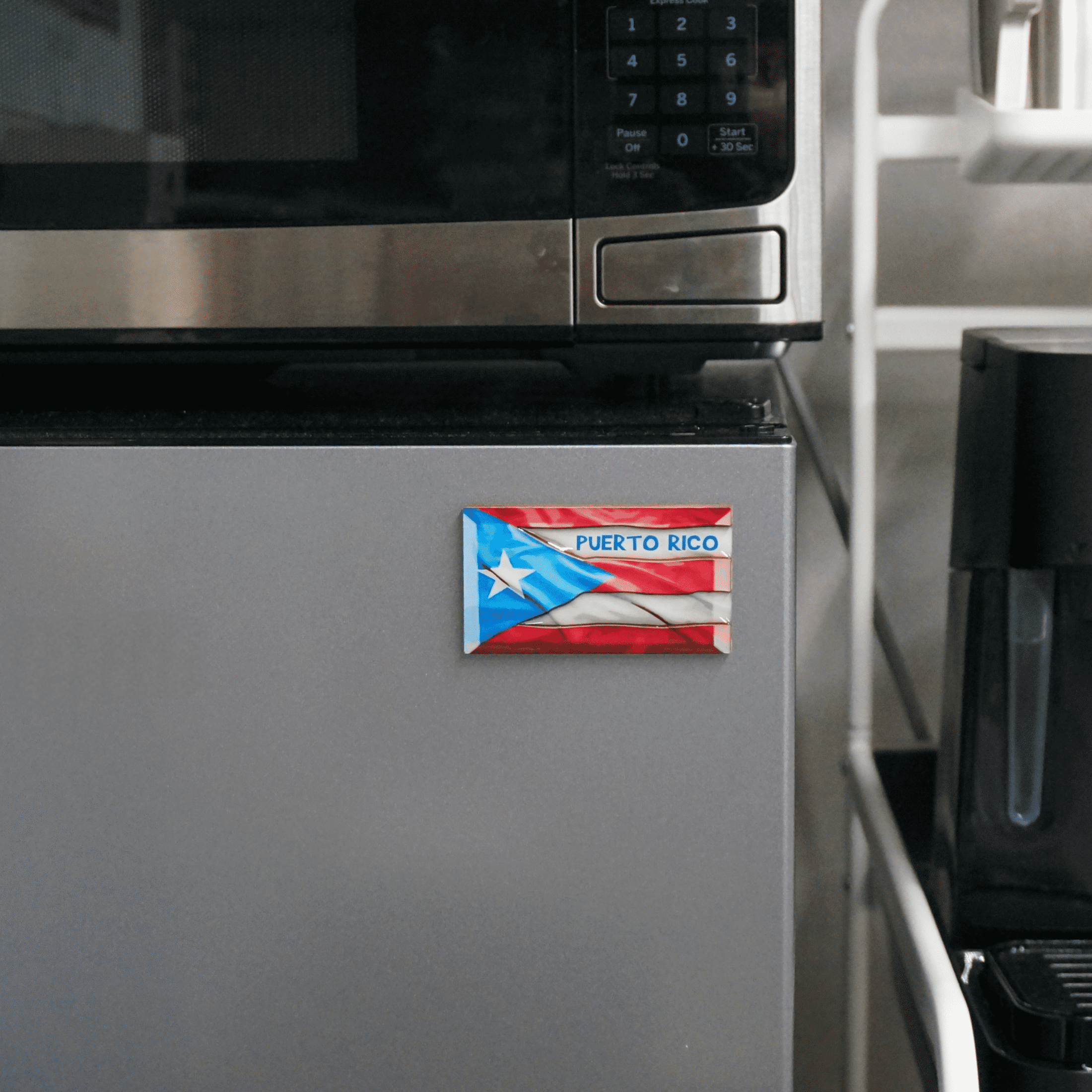 Mrj Souvenirs Imán Souvenir 3d Bandera  De Puerto Rico