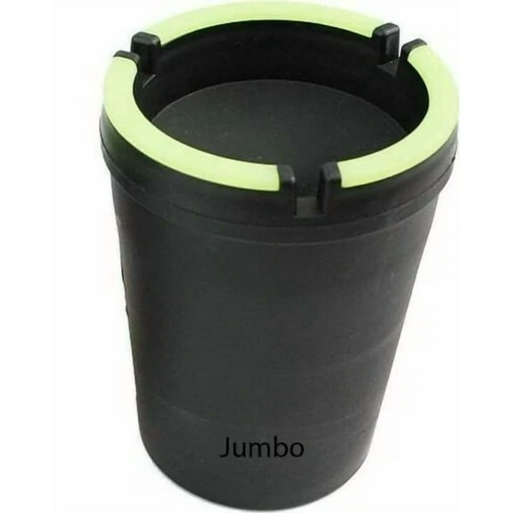 Black Jumbo Butt Bucket Ashtray Cigarette Extinguishing Car Cup Holder Portable