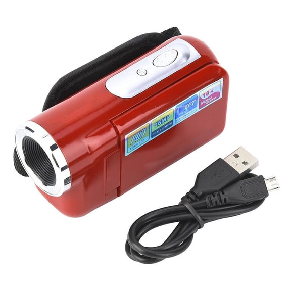 Videocámara Portátil Para Niños Con Cámara De Video Digital Hd 16X Con Pantalla Tft Lcd Roja seitruly  EL008193-00