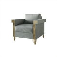 thumbnail image 3 of Castle Place Comtemporary Glam Velvet Upholstered Armchair, Silver Grey, 3 of 7