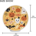 thumbnail image 3 of Dreamtimes Halloween Pumpkin Round Tablecloth 60", Table Cover Water Resistant Spill Proof Large Table Cover for Indoor & Outdoor Family Gathering Dinner, BBQ, 3 of 7