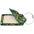thumbnail image 2 of Disketp 2 PCS Luggage Tag for Suitcase,Cute Tribal Leopards Leather Baggage Tag with Stainless Steel Loop Privacy Cover for Women Men Girls, 2 of 5