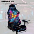 thumbnail image 7 of Xoenoiee Galaxy Butterfly Flower Pattern Ergonomic Office Computer Game Chair Slipcovers with Armrest Cover, Stretchy Polyester Covers for Reclining Racing Gaming Chair, 7 of 7