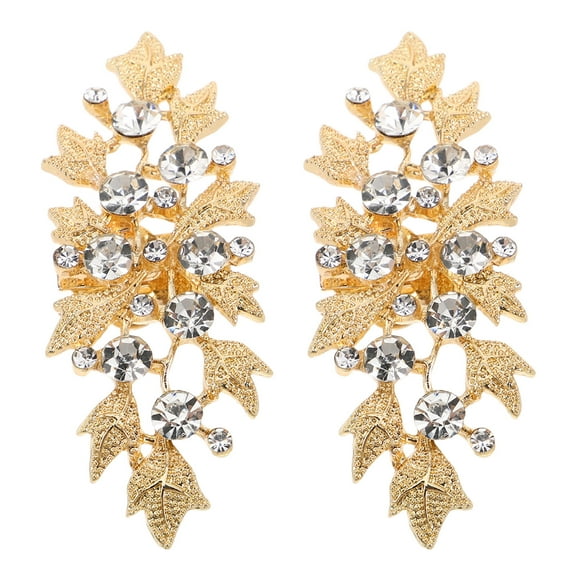 ELAYARD Rhinestone Metal Flower Shoe Clips for Bridal Shoes, Wedding, Party, and Special Occasion Accessories
