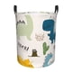 thumbnail image 1 of Balery Childish Dinosaur Cesta de ropa redonda con asas, impermeable, independiente, para ropa, juguetes, dormitorio y familia-Medium, 1 of 6
