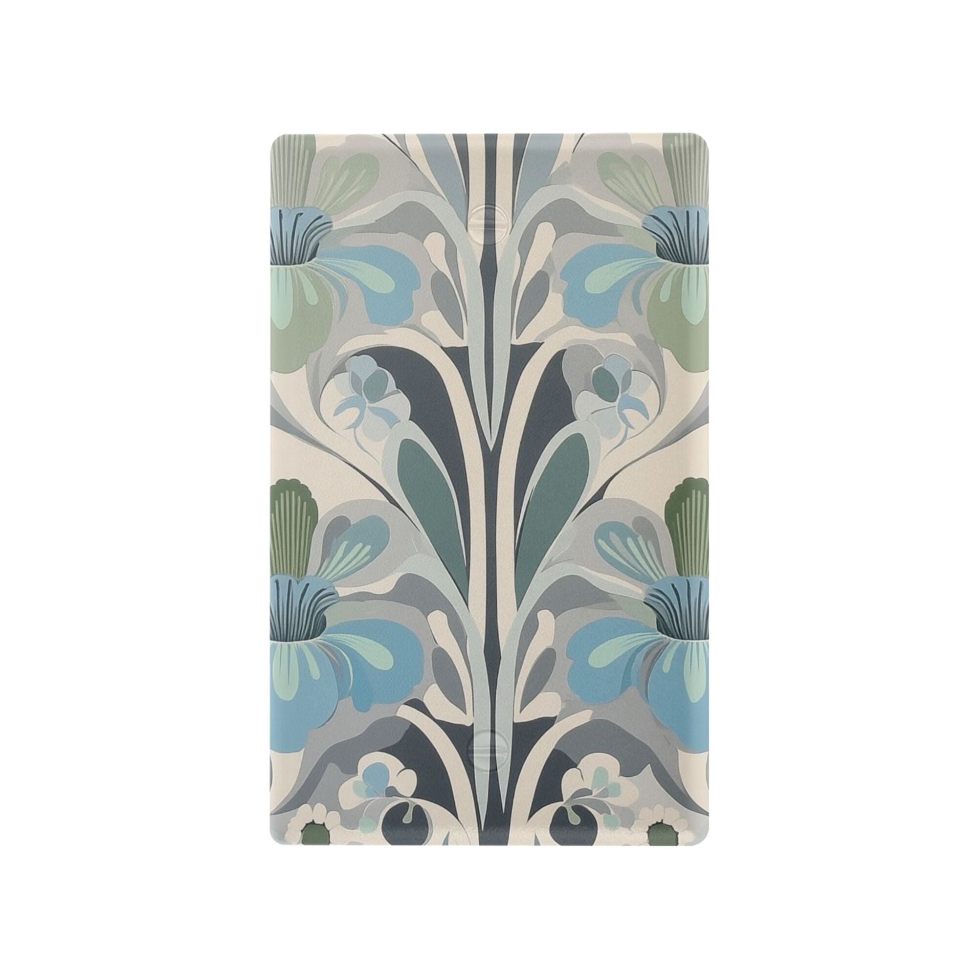 Yayeee Blank Wall Plate Cover 1-Gang 4.5"x2.7" Home Unused Decorative Outlet, Vibrant Abstract Design