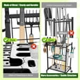 thumbnail image 4 of RELOIVE Garden Tool Organizer with Wheels, Metal Yard Tool Rack with Hooks for Garage Storage,Heavy-Duty Storage Holder for Yard Backyard, 4 of 10