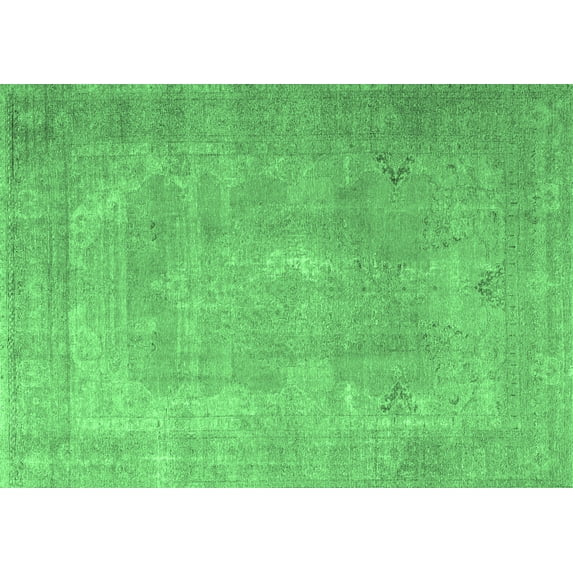 Ahgly Company Indoor Rectangle Persian Emerald Green Traditional Area Rugs, 2' x 3'