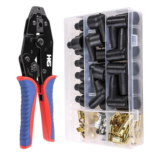Kit de herramientas de crimpado para cable de bujía HKS de 8,5 mm con 24 terminales