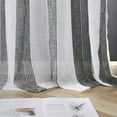 thumbnail image 7 of Danolaps Black and White Sheer Curtains,Stripe Farmhouse Curtains Window Curtain Panel for Living Room Bedroom,2 Panels, 7 of 7