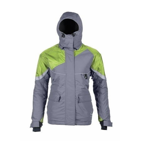 Striker Ice Womens Prism Floating Ice Fishing Jacket - Gray / Green - Size 14