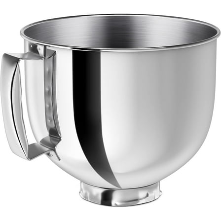 Stainless Steel Mixer bowl Fit for KitchenAid Artisan&Classic Series 4.5-5 QT Tilt-Head Mixer, 5 Quart Mixing Bowl with Handle.
